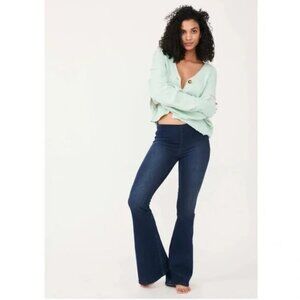 Free People Pull-On Penny Flare Bell Bottom Jeans 70s Style